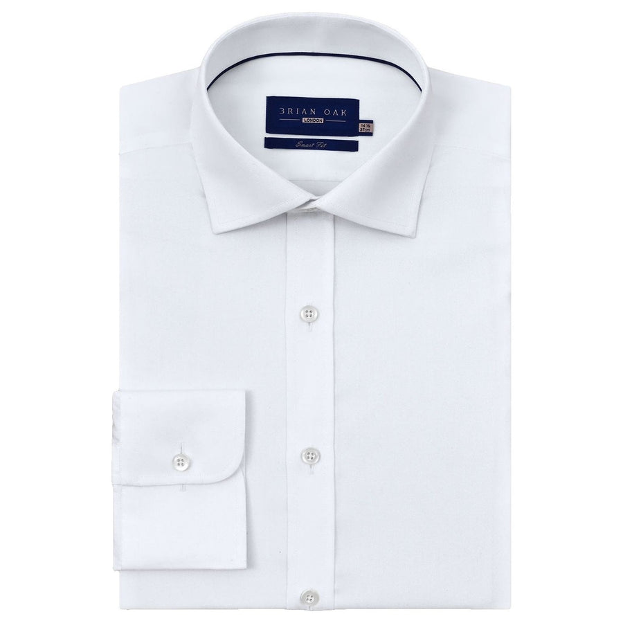 Camicia Bianca Twill Cotone Uomo - Brian Oak - 1