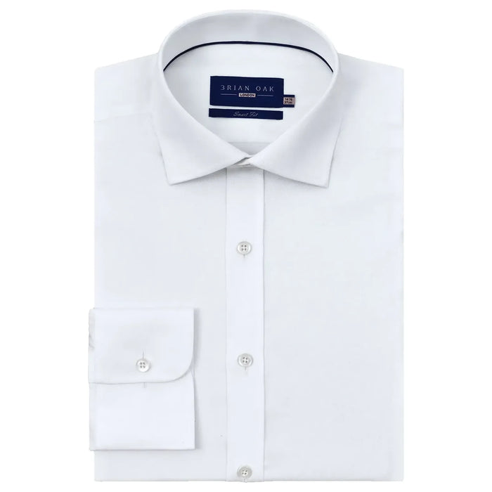Men's Easy Care White Twill Shirt - Brian Oak - 1