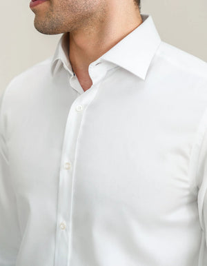 Men's Easy Care White Twill Shirt - Brian Oak - 5