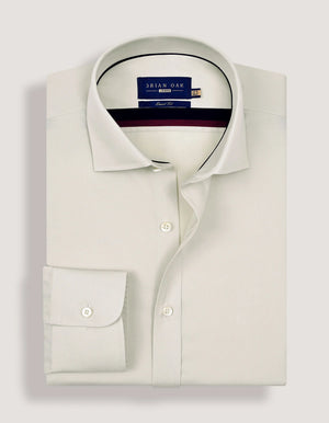 Camisa de Vestir Beige Fácil Plancha Hombre - Brian Oak - 4