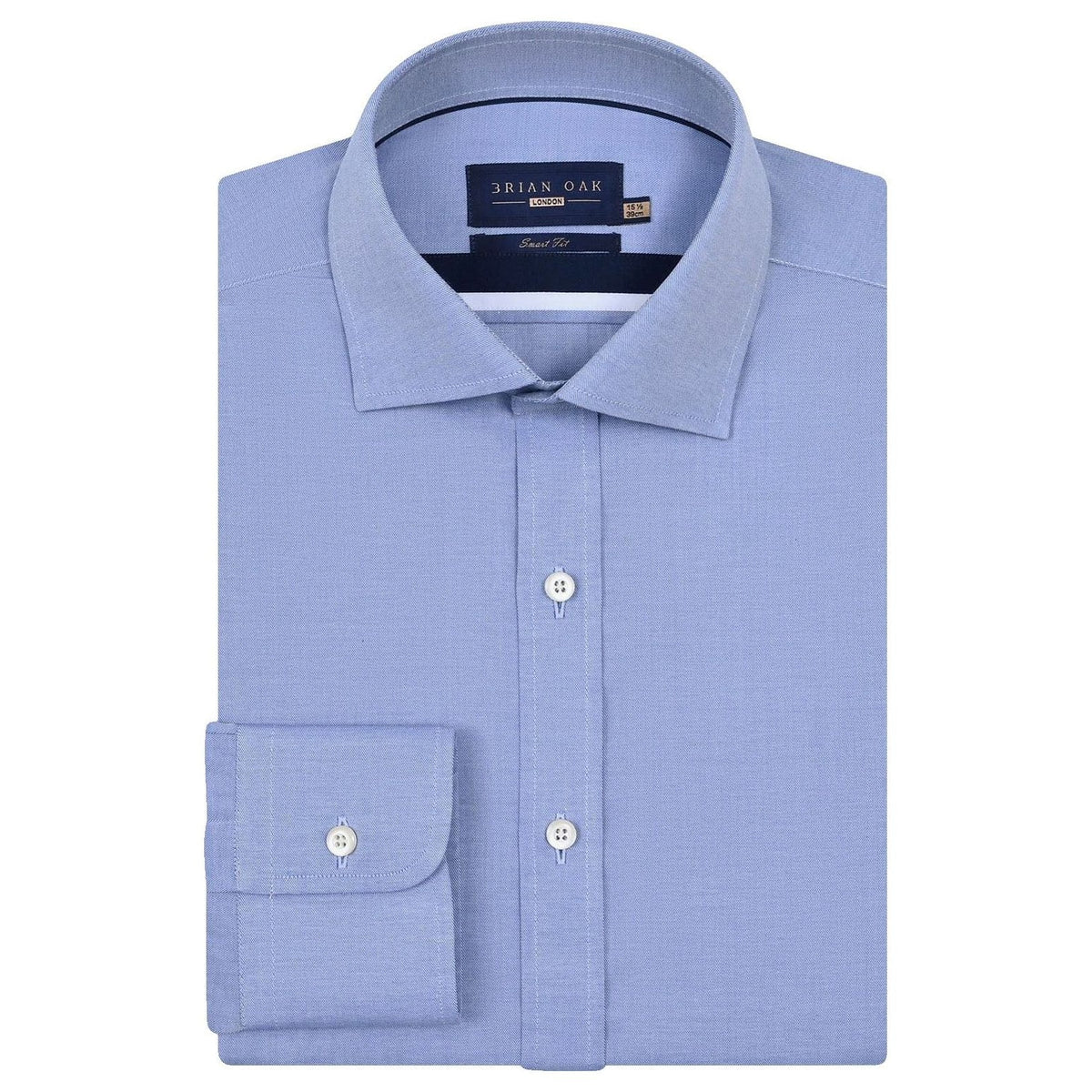 Men's Easy Iron Light Blue Dress Shirt - Brian Oak - 1