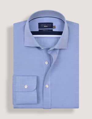 Men's Easy Iron Light Blue Dress Shirt - Brian Oak - 3