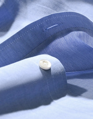 Men's Easy Iron Light Blue Dress Shirt - Brian Oak - 5