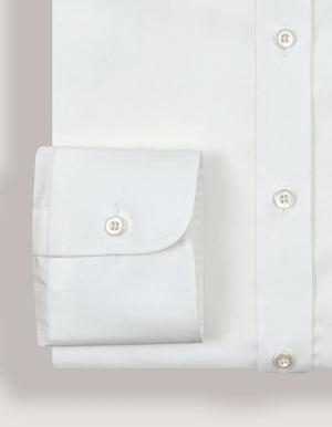Men's Easy Iron Off White Dress Shirt - Brian Oak - 4