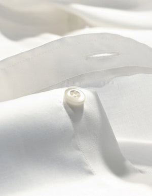 Men's Easy Iron Off White Dress Shirt - Brian Oak - 5