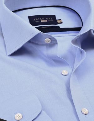Men's Easy Iron Sky Blue Dress Shirt - Brian Oak - 3