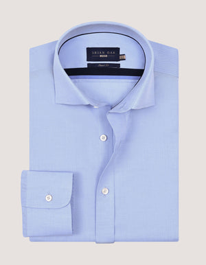 Men's Easy Iron Sky Blue Dress Shirt - Brian Oak - 4