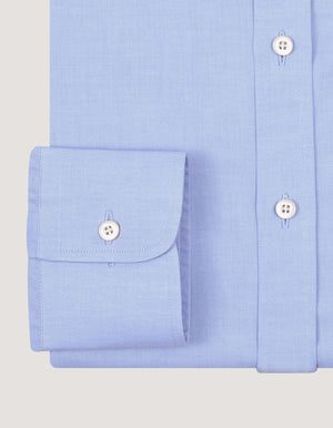 Men's Easy Iron Sky Blue Dress Shirt - Brian Oak - 5