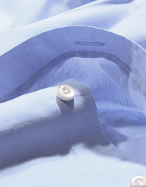 Men's Easy Iron Sky Blue Dress Shirt - Brian Oak - 6