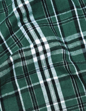 Chemise flanelle à carreaux verts et blancs homme - Brian Oak - 6