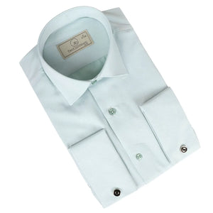 Koszula męska zielona Oxford z podwójnymi mankietami - TruClothing.com - 2