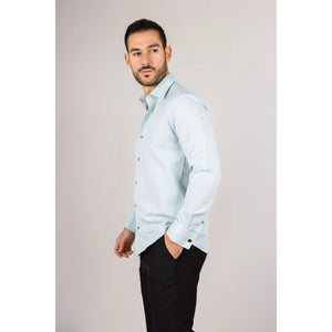 Koszula męska zielona Oxford z podwójnymi mankietami - TruClothing.com - 5