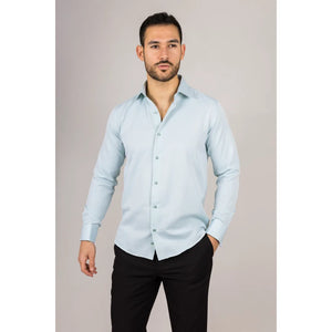 Koszula męska zielona Oxford z podwójnymi mankietami - TruClothing.com - 6