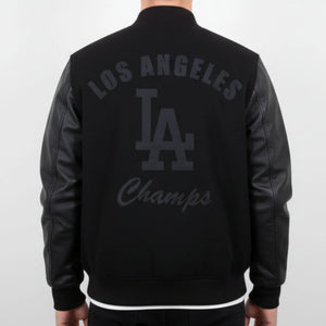 Herren LA Varsity Lederbomberjacke - TruClothing.com - 5