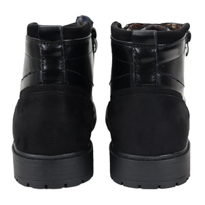 Men's Lace Up Ankle Boots - Black - Dolcetto - 11