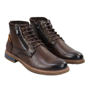 Men's Lace Up Ankle Boots - Brown - Dolcetto - 2