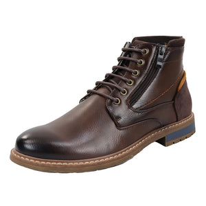 Men's Lace Up Ankle Boots - Brown - Dolcetto - 3