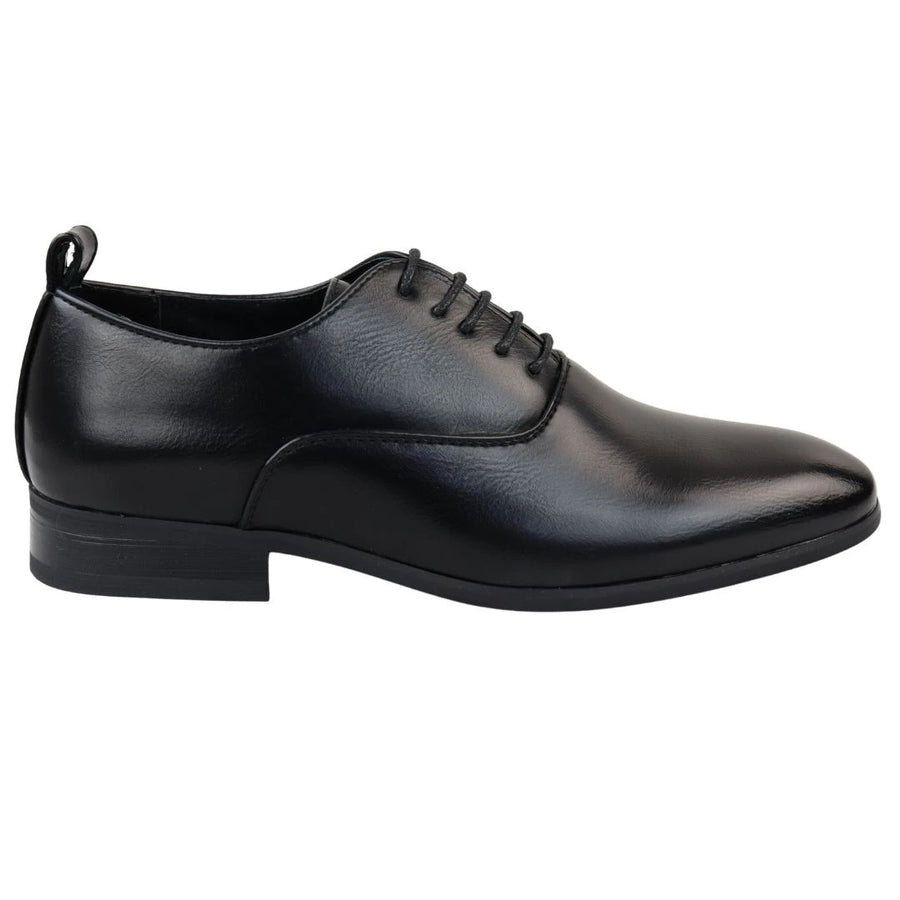 Men's Lace Up Derby Oxford Shoes - Black - Dolcetto - 1