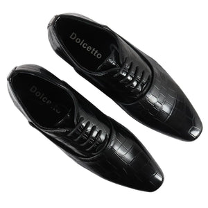 Men's Lace Up Oxford Derby Formal Shoes - Dolcetto - 4
