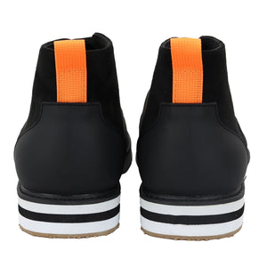 Men's Lace Up Suede Desert Boots - Black - Dolcetto - 4