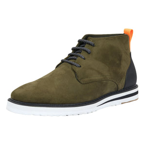 Men's Lace Up Suede Desert Boots - Olive - Dolcetto - 8
