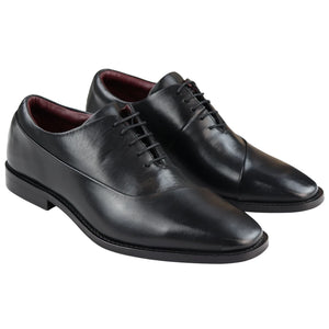 Herren Geschnürt Echtleder Derby Schuhe Elegant Formell Klassisch Schwarz Braun - House of Cavani - 3