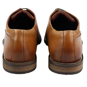 Herren Geschnürt Echtleder Derby Schuhe Elegant Formell Klassisch Schwarz Braun - Hellbraun - House of Cavani - 10