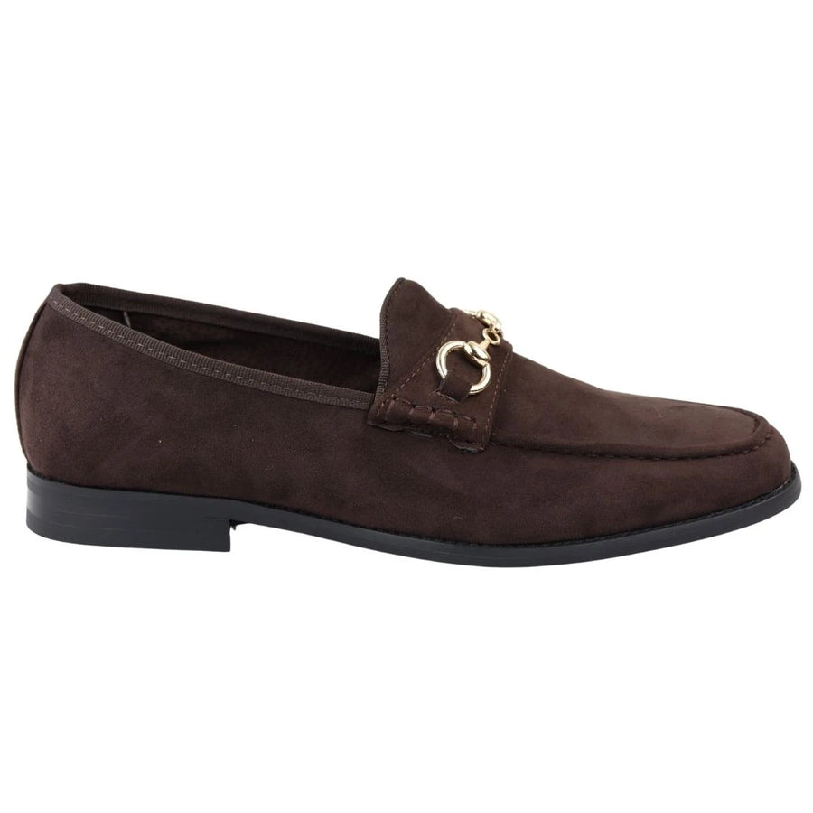 Mocasines con forro de cuero de ante para hombre - Marrón - Dolcetto - 1