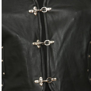 Men's Leather Motorcycle Vest Black Biker Waistcoat - Infinity Leather - 3