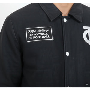 Men's Leather Varsity Letterman Bomber Jacket - TruClothing.com - 3