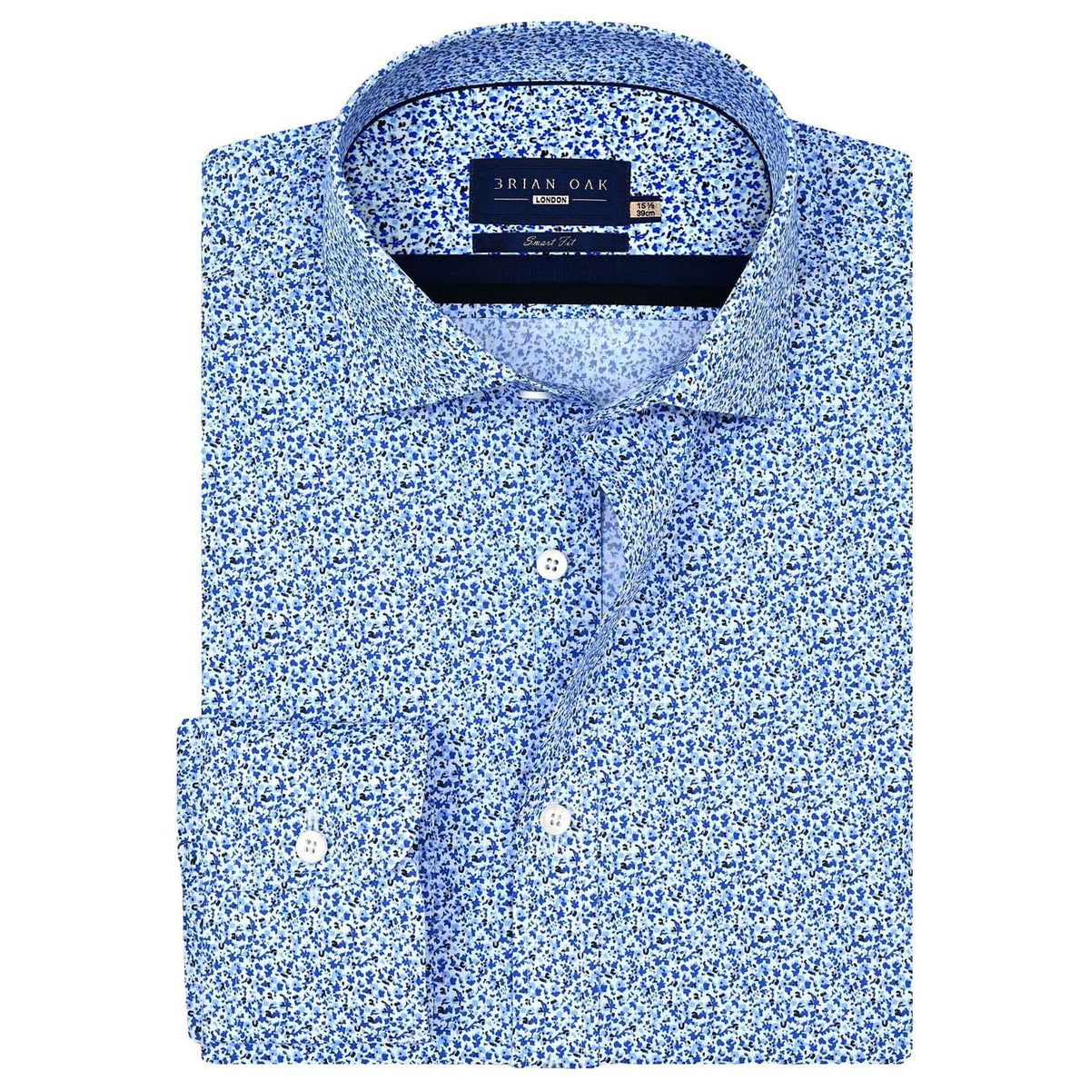 Chemise formelle fleurie bleu clair homme - Brian Oak - 1