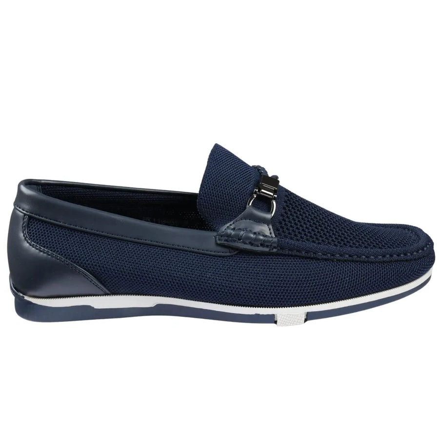 Men's Lightweight Mesh Breathable Loafers Shoes - Navy - Dolcetto - 1