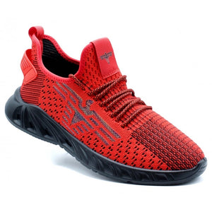 Men's Lightweight Running Trainers - Red - Elong - 6