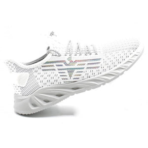 Men's Lightweight Running Trainers - White - Elong - 11