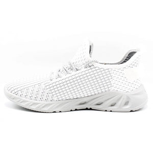 Men's Lightweight Running Trainers - White - Elong - 12