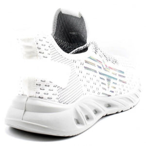 Men's Lightweight Running Trainers - White - Elong - 13