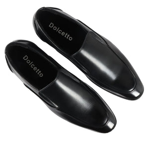 Men's Loafers Slip On Formal Shoes - Black - Dolcetto - 4