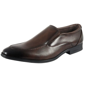 Men's Loafers Slip On Formal Shoes - Brown - Dolcetto - 8
