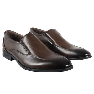 Men's Loafers Slip On Formal Shoes - Brown - Dolcetto - 9