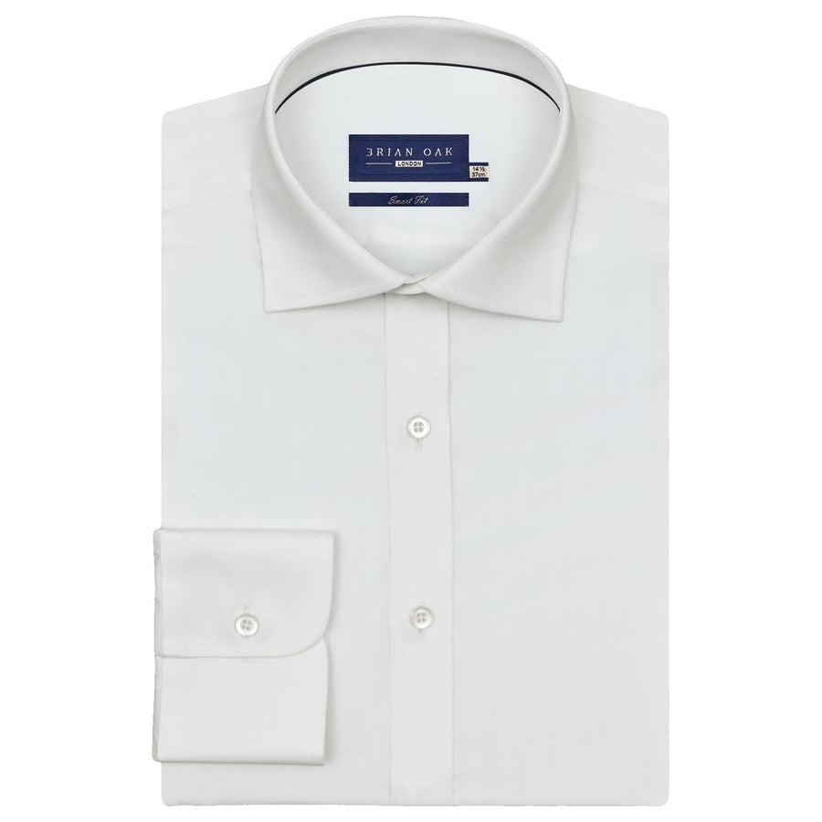 Camicia Twill Off White Uomo Cotone Premium - Brian Oak - 1
