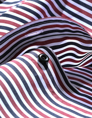 Camicia Uomo Cotone Marrone Striata - Brian Oak - 6