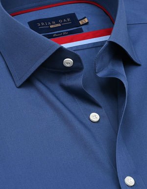 Men's Medium Blue Easy Iron Dress Shirt - Brian Oak - 3