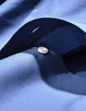 Men's Medium Blue Easy Iron Dress Shirt - Brian Oak - 6