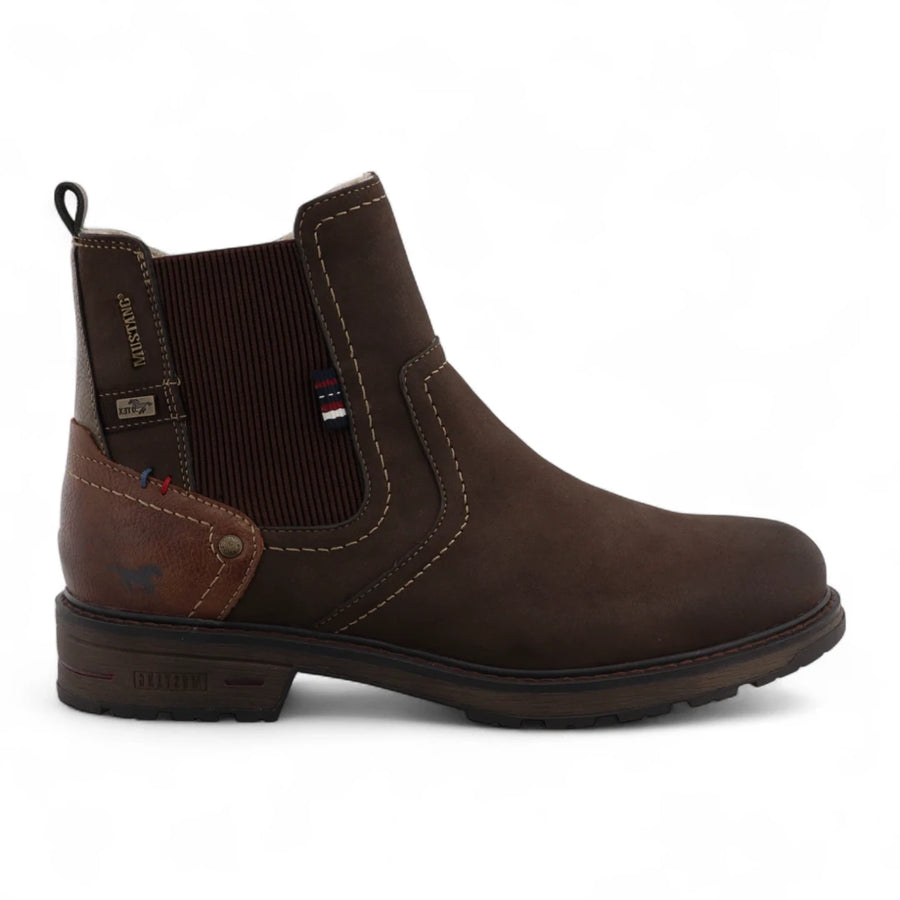 Men's Mokka Brown Water-Resistant Chelsea Ankle Boots - Mustang - 1