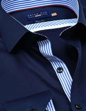Chemise formelle bleu marine homme - Brian Oak - 2