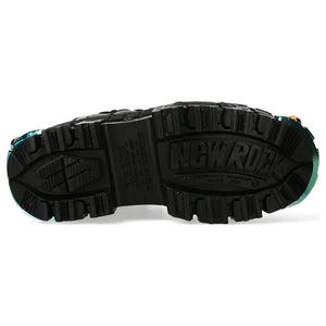 New Rock WALL106-S23 - Czarne buty skórzane na platformie unisex gotyckie - New Rock - 7
