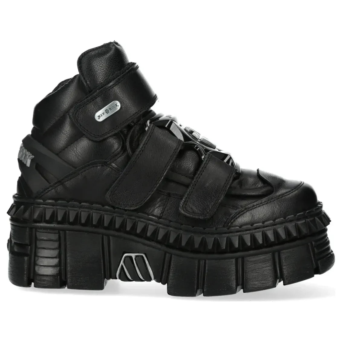 New Rock WALL285-S3 - Czarne buty skórzane unisex na platformie gotyckie - New Rock - 1