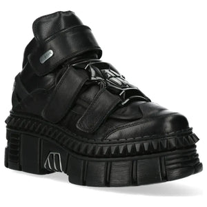 New Rock WALL285-S3 - Czarne buty skórzane unisex na platformie gotyckie - New Rock - 2