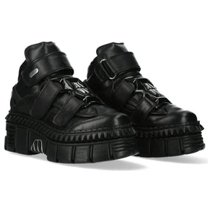 New Rock WALL285-S3 - Czarne buty skórzane unisex na platformie gotyckie - New Rock - 3