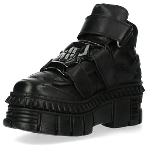 New Rock WALL285-S3 - Czarne buty skórzane unisex na platformie gotyckie - New Rock - 5